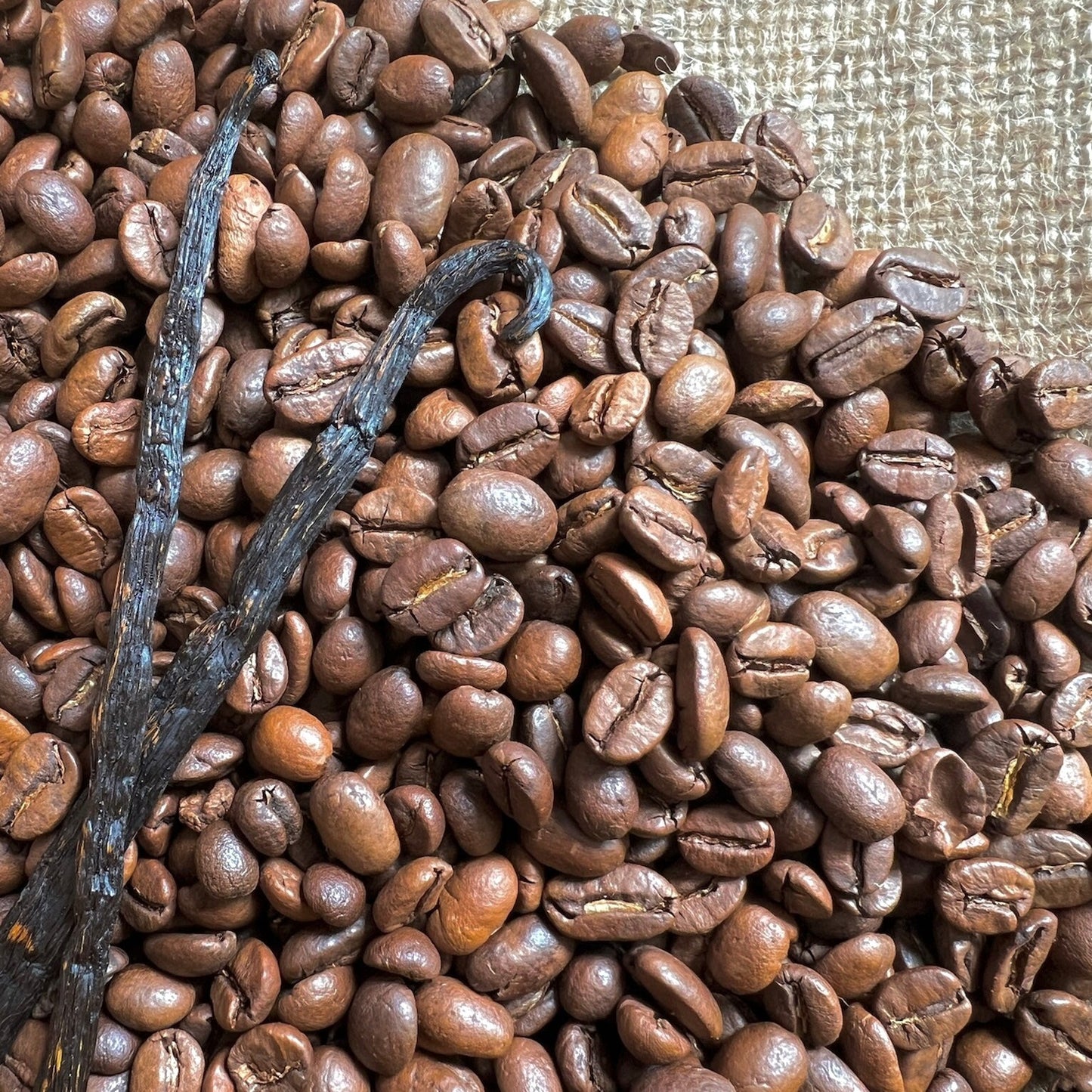 närbild smaksatt kaffe vanilj