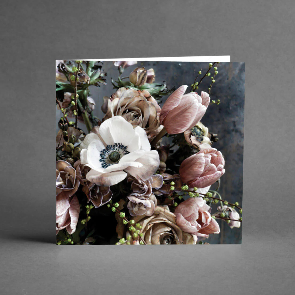 Hälsningskort med motivet av en blombukett